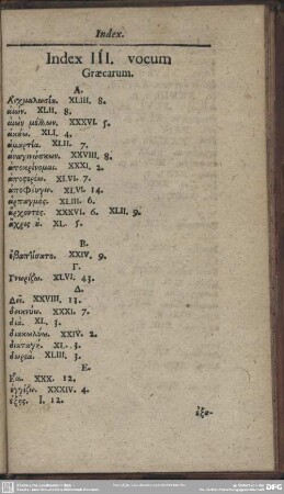 Index III. vocum Graecarum