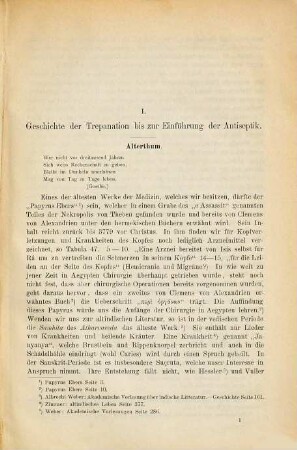 Antiseptik und trepanation