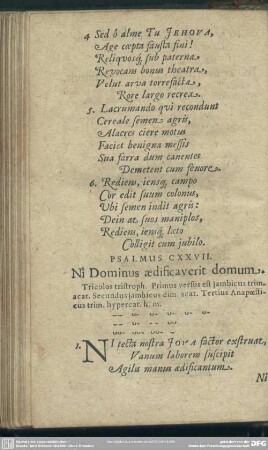 Psalmus CXXVII. Ni Dominus aedifcaverit domum