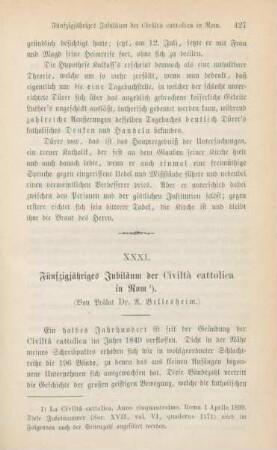 427-438 Fünfzigjähriges Jubiläum der Civiltà cattolica in Rom
