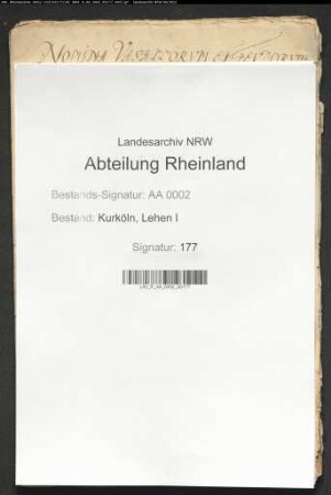 Liste der Lehnsträger und Lehngüter unter Erzbischof Friedrich v. Saarwerden (verstorben 1414).