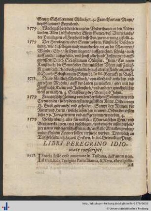 Libri Peregrino Idiomate conscripti.