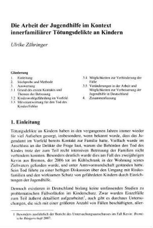 151-168, Die Arbeit der Jugendhilfe im Kontext innerfamiliärer Tötungsdelikte an Kindern