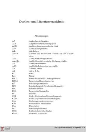 Quellen- und Literaturverzeichnis