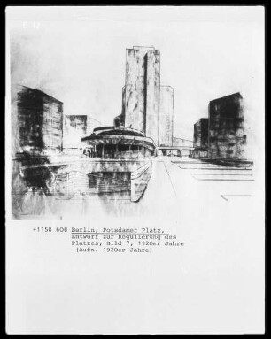 Berlin, Potsdamer Platz, Verkehrsregulierungs-Plan