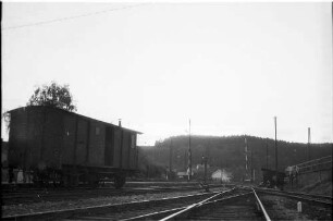 Bahnhof Gammertingen, Packwagen von 1901, 2009 als Teil des denkmalgeschützten Hohenzollernzuges betriebsfähig