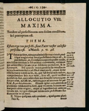 65-70, Allocutio VIII. Maxima. Tendere ad perfectionem non solùm