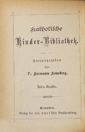 Vitus, der Liebling Gottes : den Kindern erzählt