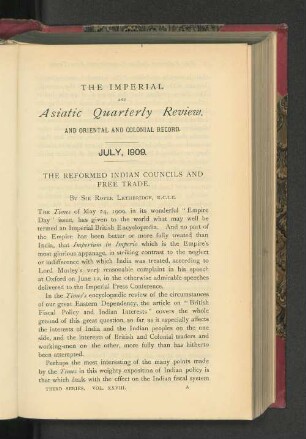Vol. XXVIII, Nr. 55. July, 1909.