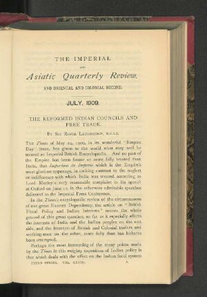 Vol. XXVIII, Nr. 55. July, 1909.