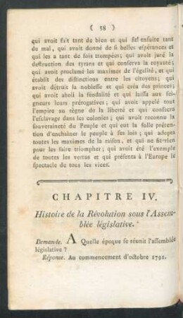 Chapitre IV. Histoire de la Révolution sous l'Assemblée législative