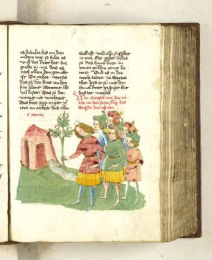 Moses schlägt Wasser aus dem Felsen
