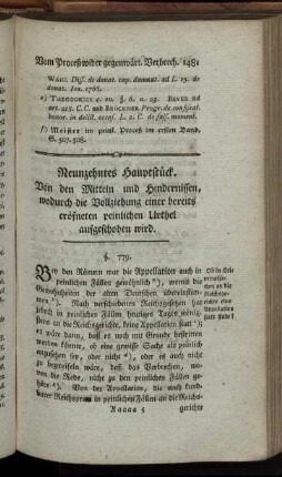 Neunzehntes Hauptstück. - Zwanzigstes Hauptstück.