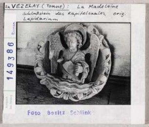 Vézelay, Basilika Sainte Madeleine: Kapitelsaal, Schlussstein. Original im Lapidarium