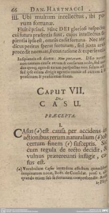 Caput VII. De Casu.