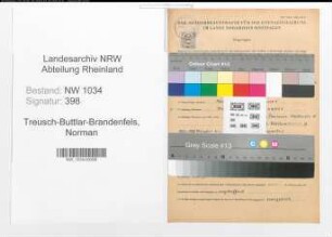 Entnazifizierung Norman Von Treusch-Buttlar-Brandenfels , geb. 23.04.1881 (Oberst)