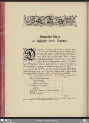 Sammelausstellung der sächsischen Textil-Industrie