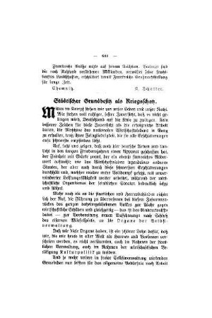 Städtischer Kriegsbesitz als Grundbesitz