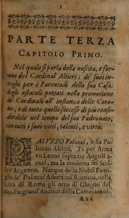 Il Livello Politico ò sia La Givsta Bilancia Nella quale si pesano tutte le Maßime di Roma, & attioni de'Cardinali Viuenti, 4. Nella quale si discorre diffusamente di tutto quello è passato in Roma, trà li Signori Ambasciatori, ...