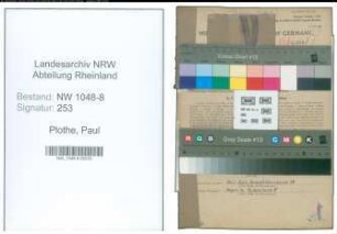 Entnazifizierung Paul Plothe , geb. 15.07.1901 (Ingenieur)