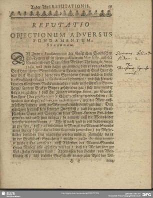 Refutatio Obiectionum Adversus Fundamentum Secundum