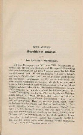 Erster Abschnitt. Geschichts-Umriss.