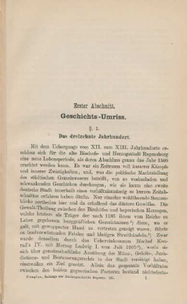Erster Abschnitt. Geschichts-Umriss.