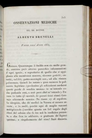 Osservazioni Mediche Del Sig. Dottor Alberto Brunelli Fatte Nell' Anno 1934.