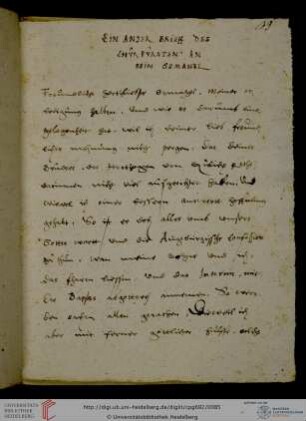 'Ein ander Brieff des Chvrfvrsten an sein Gemahl'