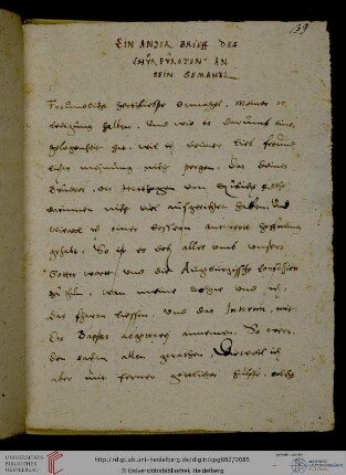 'Ein ander Brieff des Chvrfvrsten an sein Gemahl'
