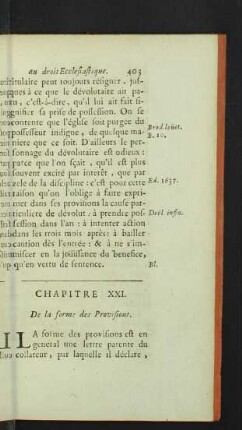Chapitre XXI. De la forme des Provisions.