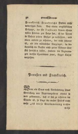 Preußen und Frankreich.