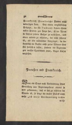Preußen und Frankreich.