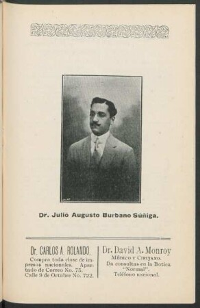 [Fotografía de] Dr. Julio Augusto Burbano Súñiga.