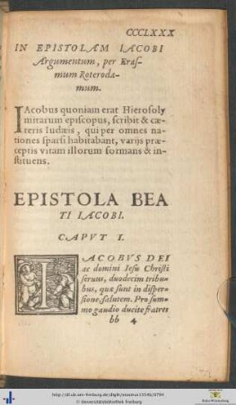 Epistolae Canonicae cum Aragumentis