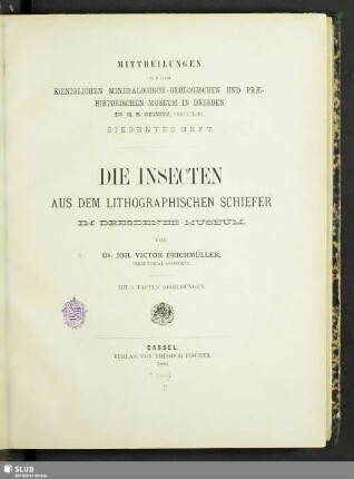 7.1886: Mittheilungen aus dem Königlichen Mineralogisch-Geologischen und Prähistorischen Museum in Dresden