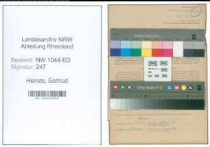 Entnazifizierung Gertrud Heinze , geb. 03.09.1890 ()