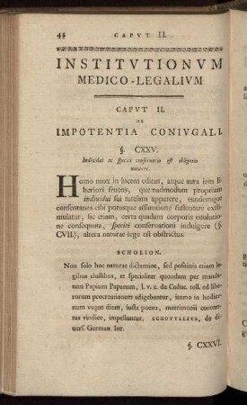Caput II. De Impotentia Coniugali.