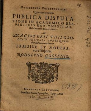 Positiones Philosophicae