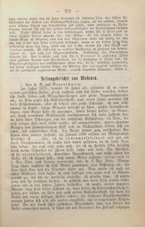 Heilungsberichte von Wollenen.