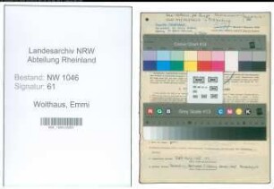 Entnazifizierung Emmi Wolthaus , geb. 27.06.1913 (Studienassessorin)