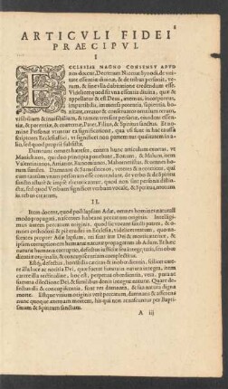 Articuli Fidei Praecipui.