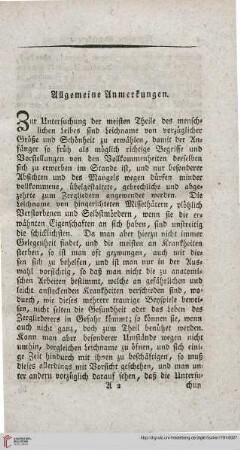 Allgemeine Anmerkungen