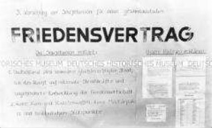 Wandzeitung mit dem Thema Friedensvertrag im VEB Chemische Werke Buna