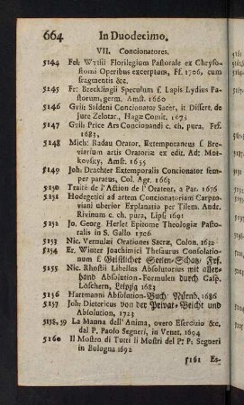 664-678, VII. Concionatores - VIII. Libri Anglicani