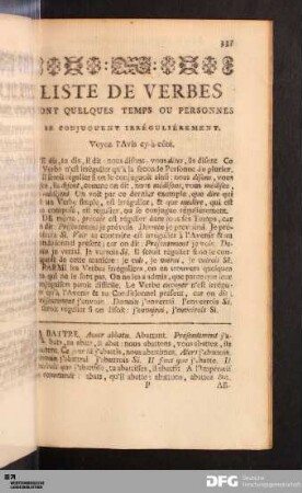 Liste De Verbes