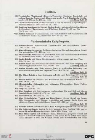 Vorderasiatische Knüpfteppiche (Nr. 830-873)