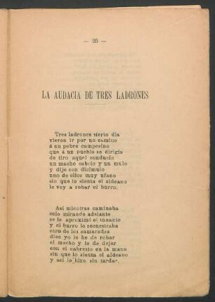 La audacia de tres ladrónes