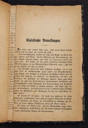 Einleitende Bemerkungen.