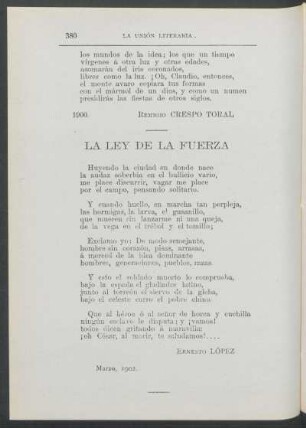 La ley de la fuerza
